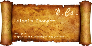 Meisels Csongor névjegykártya